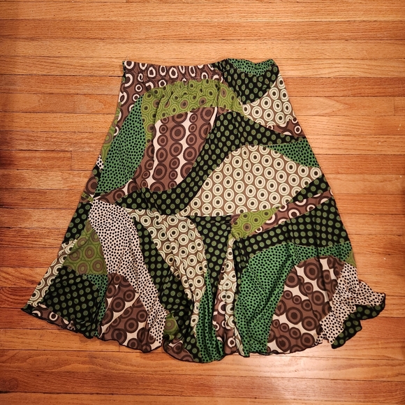 Fun & funky green and brown y2k midi skirt 🤎💚 - Picture 2 of 6